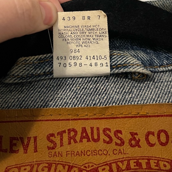 Vintage 90s Men's Levi's 70598 Button Down Denim Trucker Jacket Size - Picture 11 of 16